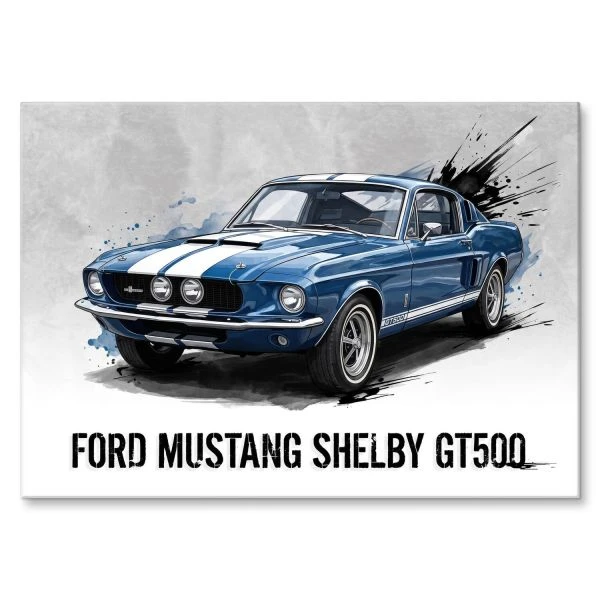 Plakat metalowy Ford Mustang Shelby GT500